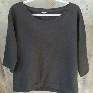 Jacqueline de Yong Womens Size Large Quilted Stitch Detail Grey S